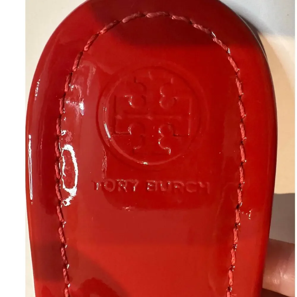 Tory Burch Miller Limited Edition Rainbow Leather Sandals Sz 9.5 Red Logo Sandal